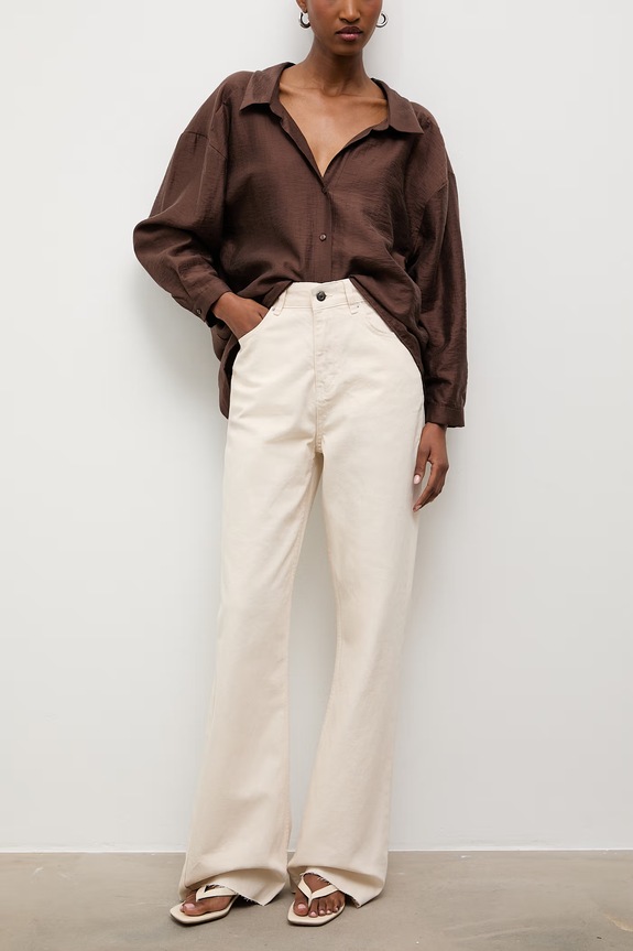 Answear.LAB jeansy straight damskie 1077.tok beżowy WS26