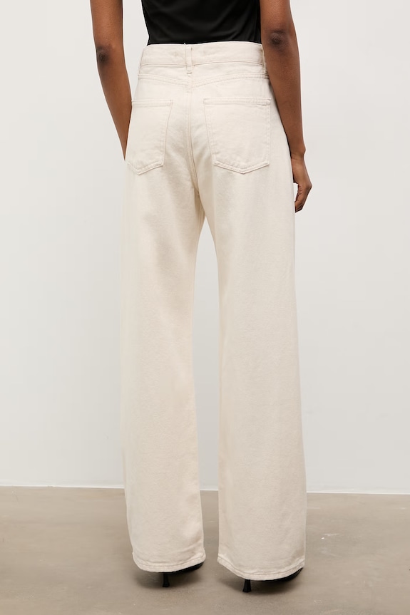 Odzież Answear.LAB jeansy straight damskie 3847.tok beżowy