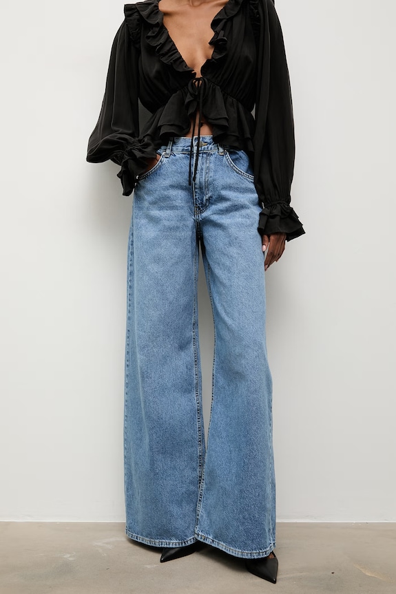 Answear.LAB jeansy relaxed fit damskie niebieski 3096.tok