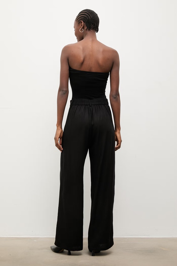 Odzież Answear.LAB spodnie damskie z lnem DB3702.hak czarny