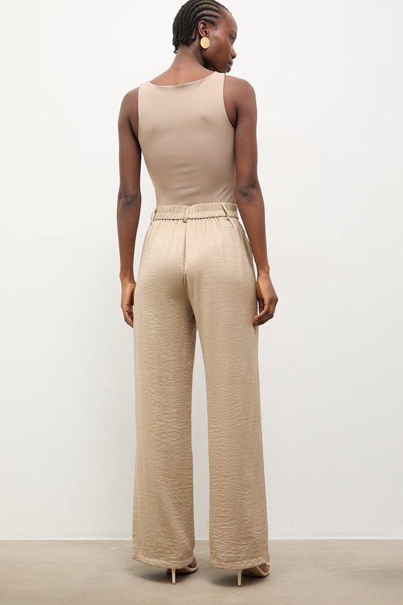 Answear.LAB pantaloni pentru femei bej DB3724.hak