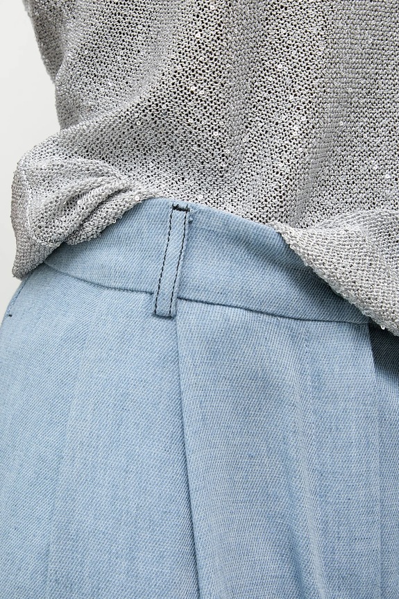 Παντελόνι με προσθήκη λινού Answear.LAB m.08501.hak μπλε