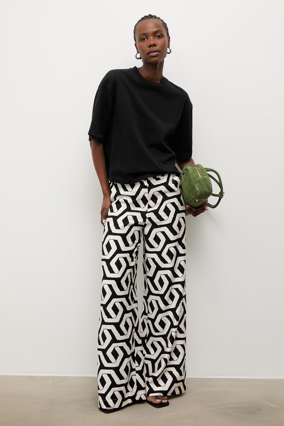 Answear.LAB hlače za žene s viskozom bež PK9189