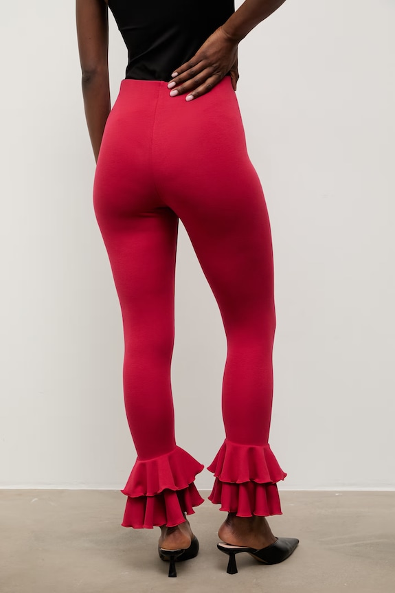 Odzież Answear.LAB legginsy damskie z bawełną WS26-SPD034 czerwony