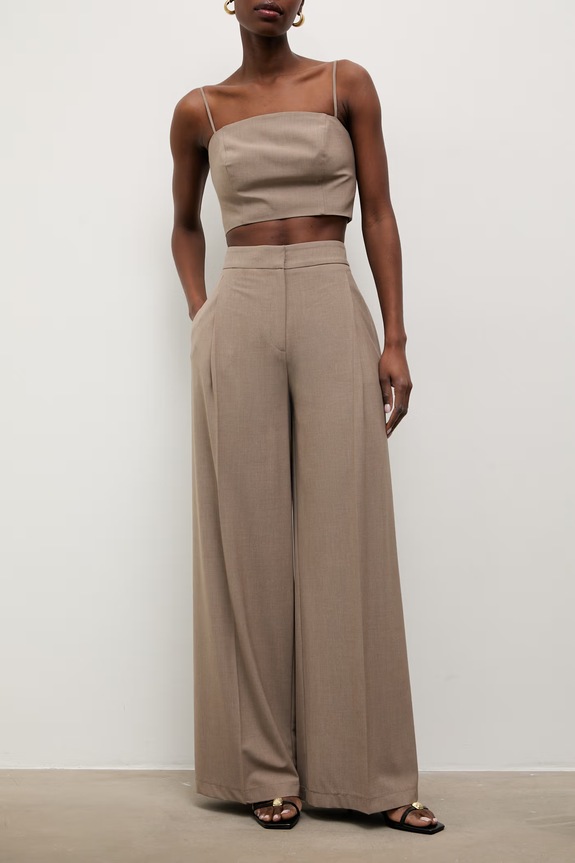 Answear.LAB pantaloni pentru femei bej PN1615