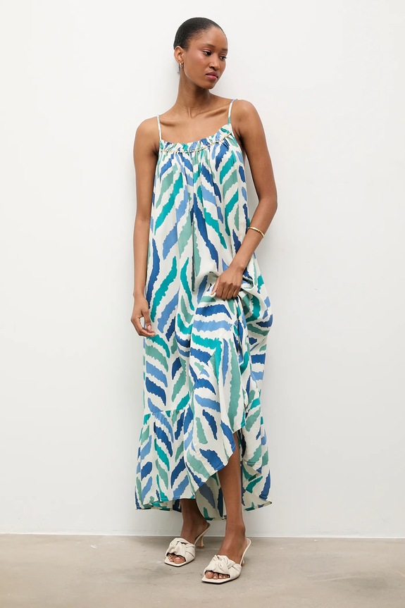 Answear.LAB sukienka casual niebieski Africa.print.hak