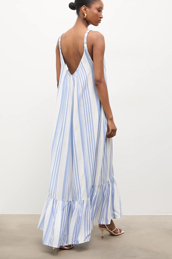 Answear.LAB sukienka wiskozowa casual niebieski Roxy.hak