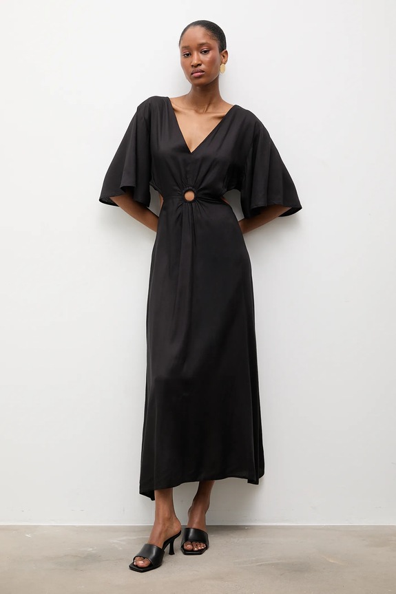 Answear.LAB sukienka wiskozowa casual czarny Nicky.hak