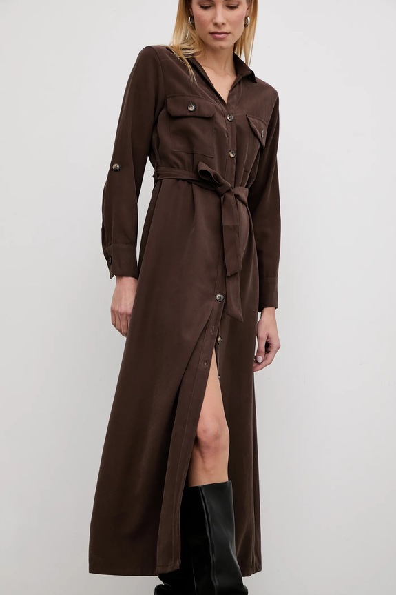 Answear.LAB vestito maxi marrone 93085.iak