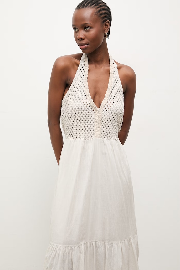 Answear.LAB šaty babydoll bavlnené 554311.iak béžová WS26