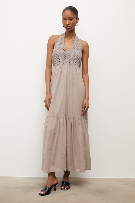 Answear.LAB šaty babydoll bavlnené 554311.iak béžová WS26