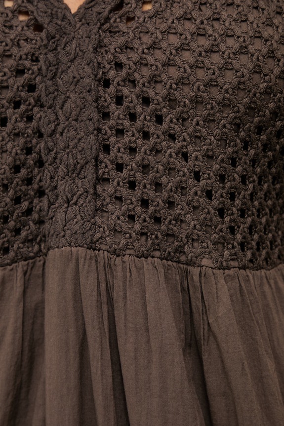 Answear.LAB šaty babydoll bavlnené 554311.iak hnedá