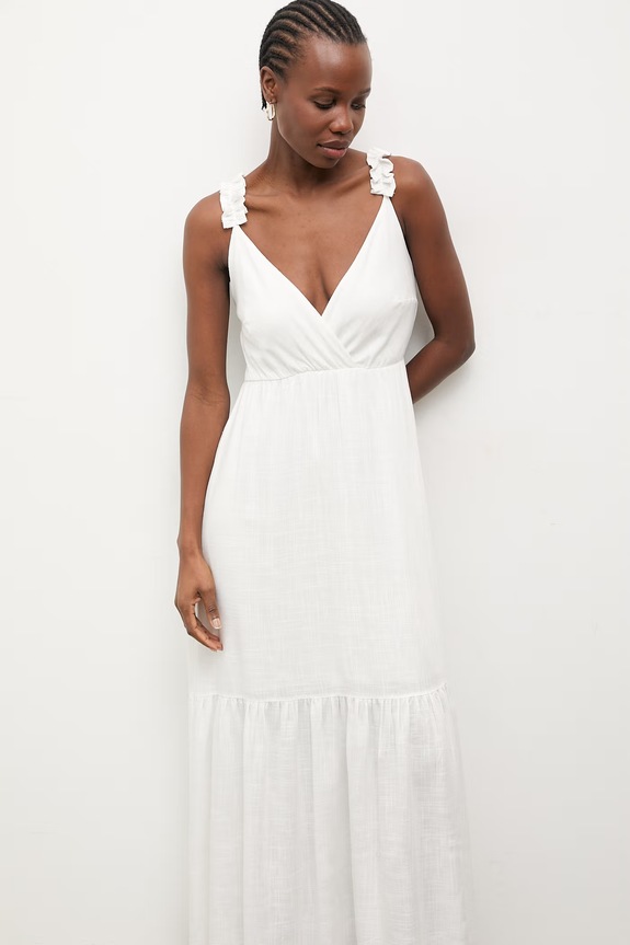 Answear.LAB vestito d'estate con lino bianco AB955.iak