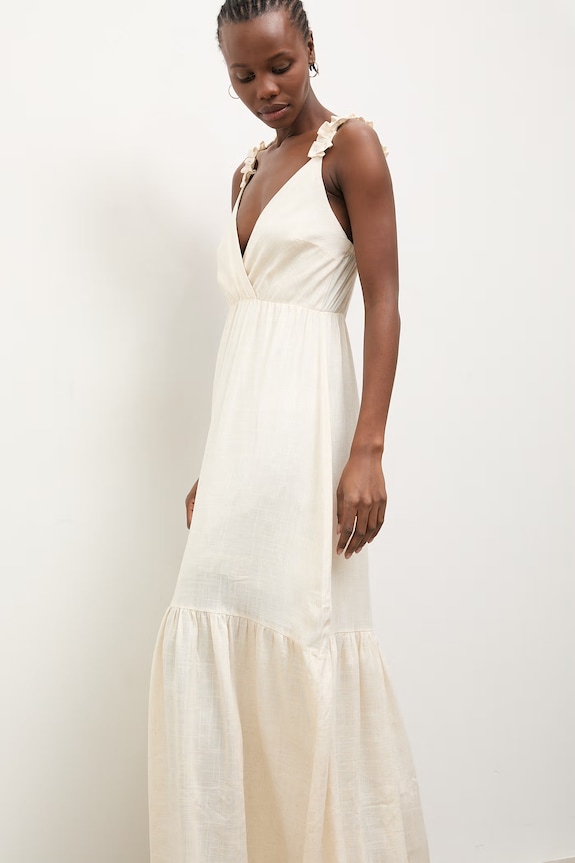 Abbigliamento Answear.LAB vestito d'estate con lino AB955.iak beige