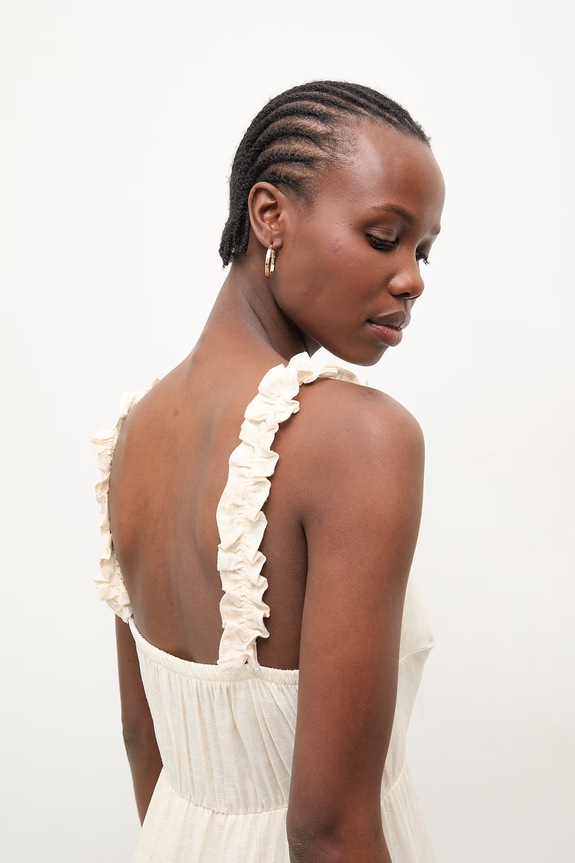Answear.LAB vestito d'estate con lino AB955.iak beige