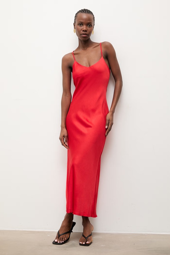 Answear.LAB vestito lingerie in viscosa AB222.iak rosso WS26