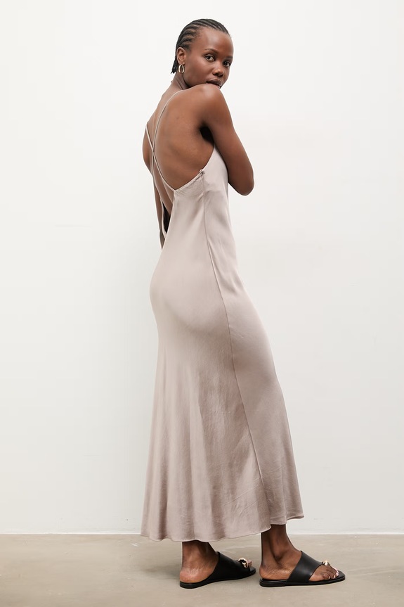 Answear.LAB vestito lingerie in viscosa beige AB222.iak