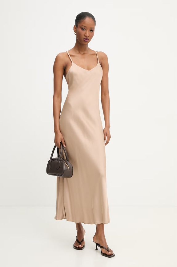 Answear.LAB vestito lingerie in viscosa marrone AB222.iak