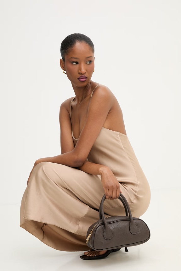 Answear.LAB vestito lingerie in viscosa marrone AB222.iak