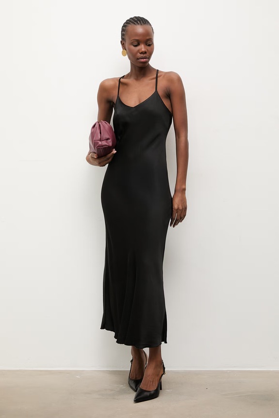 Answear.LAB vestito lingerie in viscosa nero AB222.iak