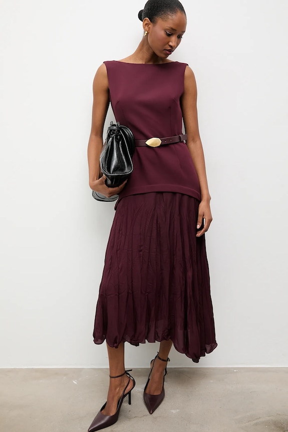 Answear.LAB sukienka casual bordowy EL3120.tok