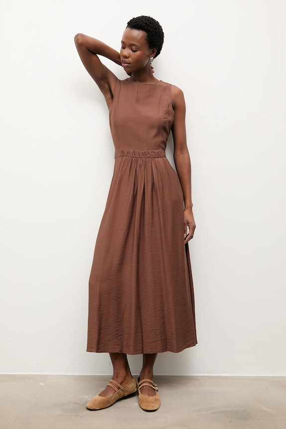 Answear.LAB sukienka casual brązowy m.08803.hak