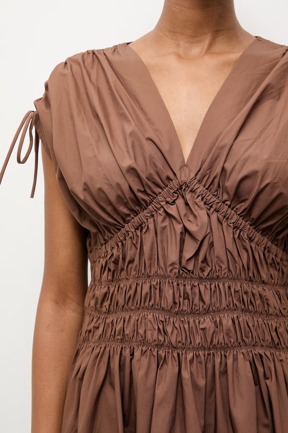 Answear.LAB rochie din bumbac ZY990.hak maro