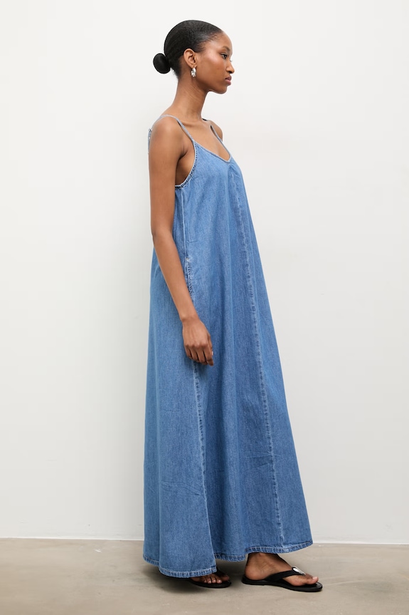 Answear.LAB rochie jeans albastru 320383.hak
