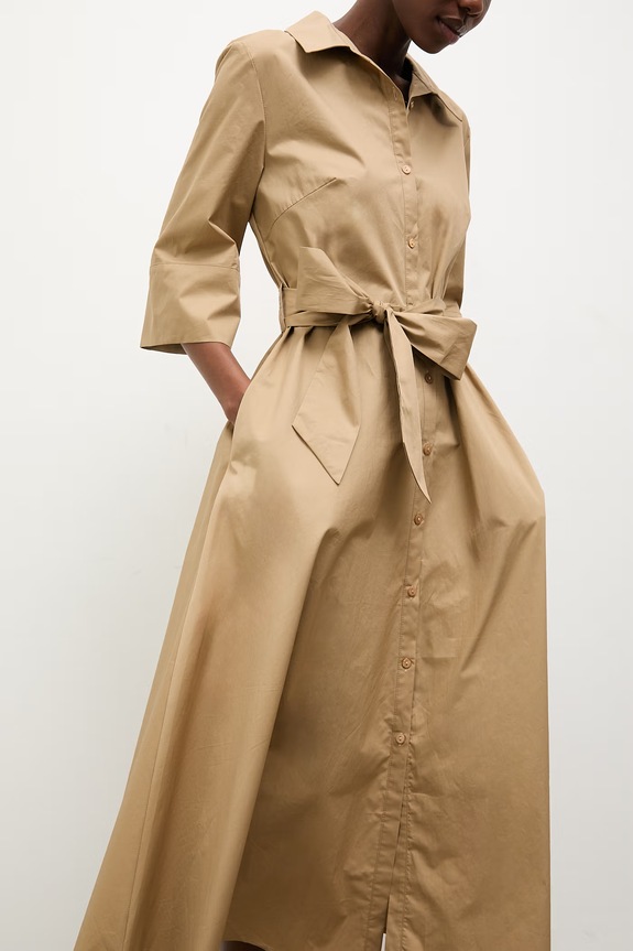 Answear.LAB vestito in cotone beige PK2716AB.isr