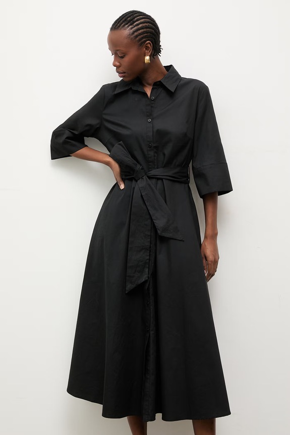Answear.LAB vestito in cotone nero PK2716AB.isr
