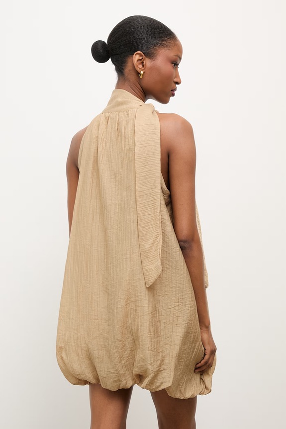 Odzież Answear.LAB sukienka bombka z lyocellem ab1788.isr beżowy