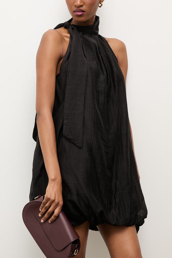 Answear.LAB sukienka bombka z lyocellem czarny ab1788.isr