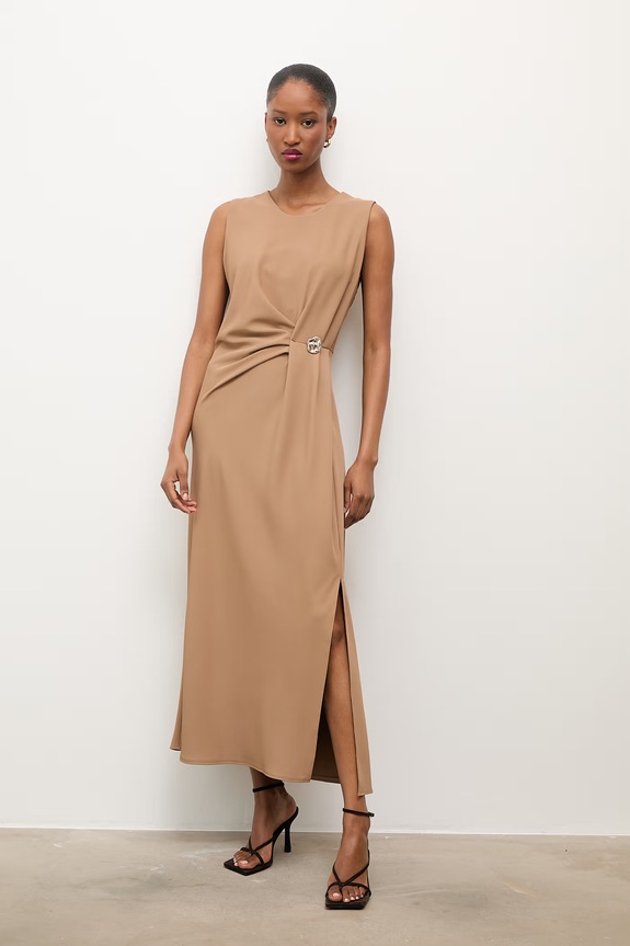 Answear.LAB sukienka brązowy ab1326.isr