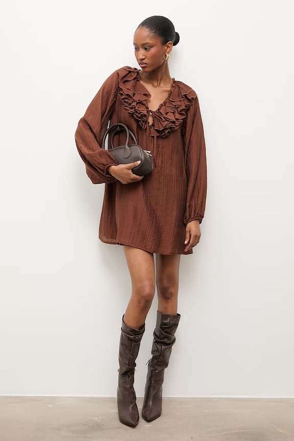 Answear.LAB sukienka ab5778.isr brązowy WS26