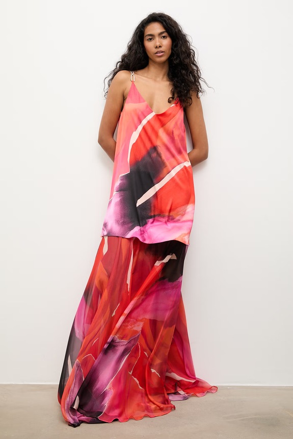 Answear.LAB sukienka letnia pomarańczowy 58452