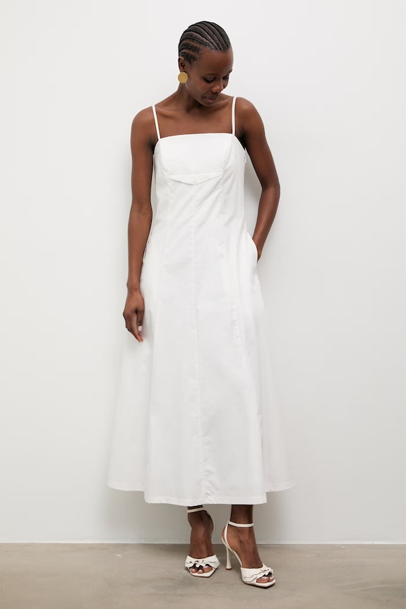 Answear.LAB rochie din bumbac bej EL3600
