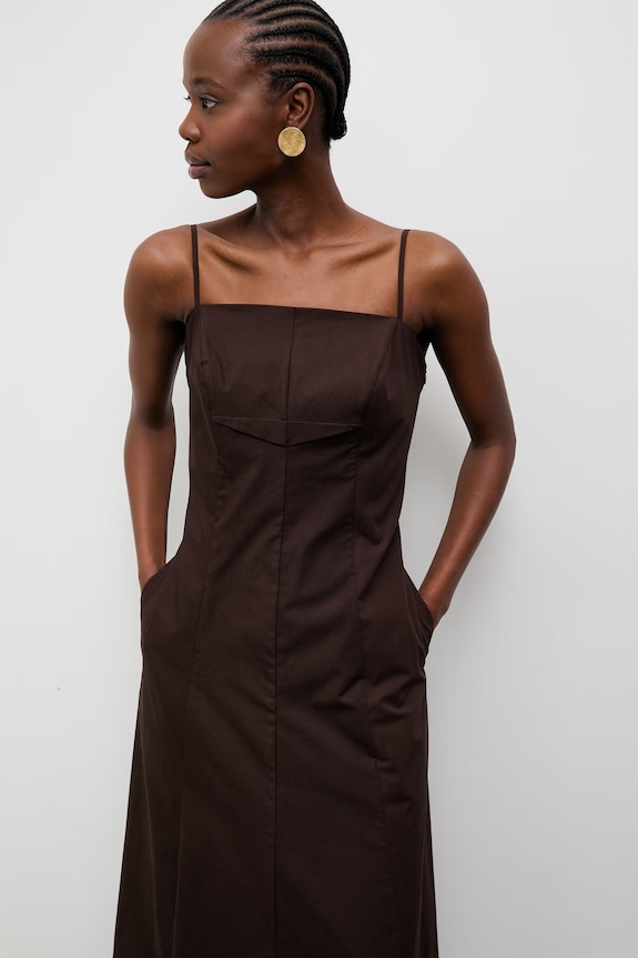 Answear.LAB rochie din bumbac EL3600 maro