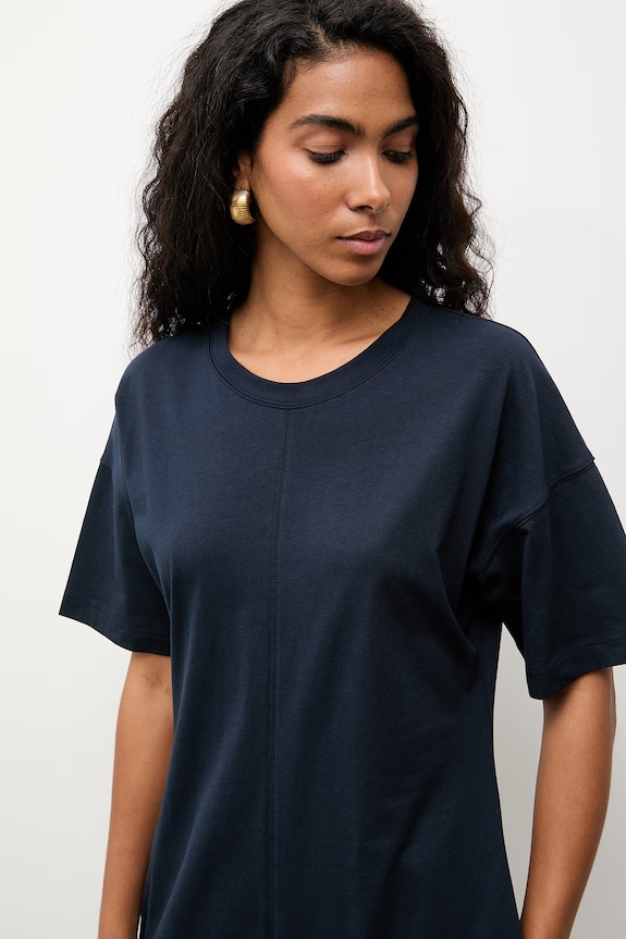 Answear.LAB rochie oversized bumbac bleumarin TRA.SS.2.ok