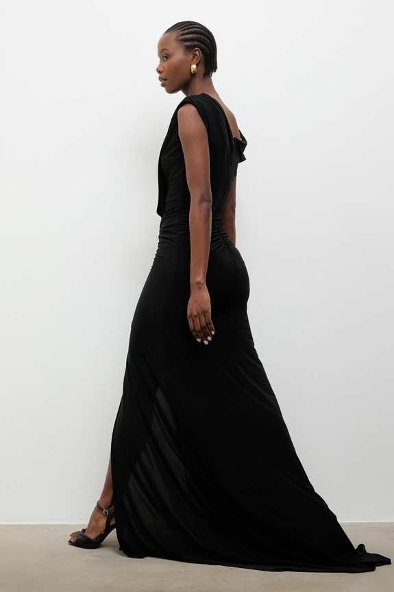 Answear.LAB φόρεμα ντραπέ μαύρο 58506.tok