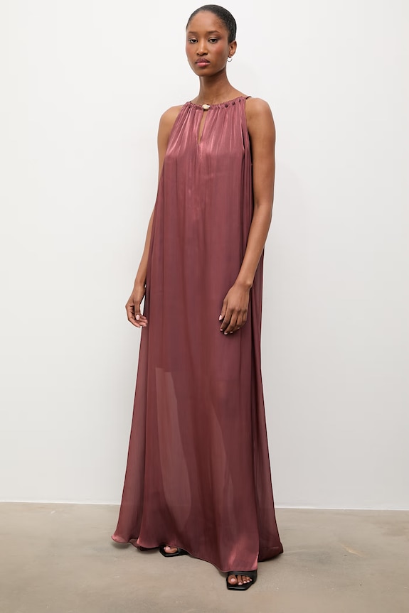 Answear.LAB sukienka halter 58466.tok brązowy WS26