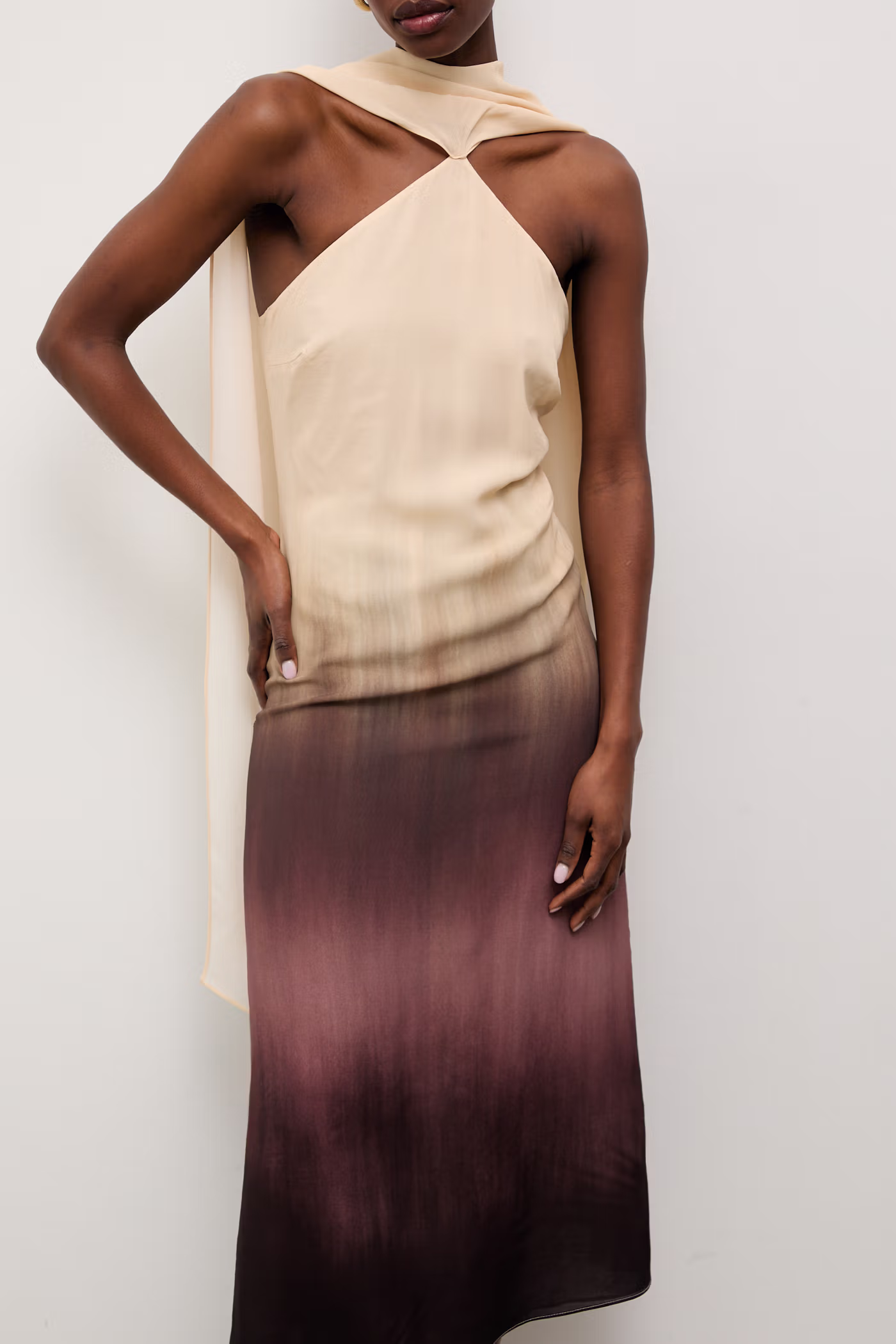 Answear.LAB rochie cu lyocell EL3779.tok bej WS26