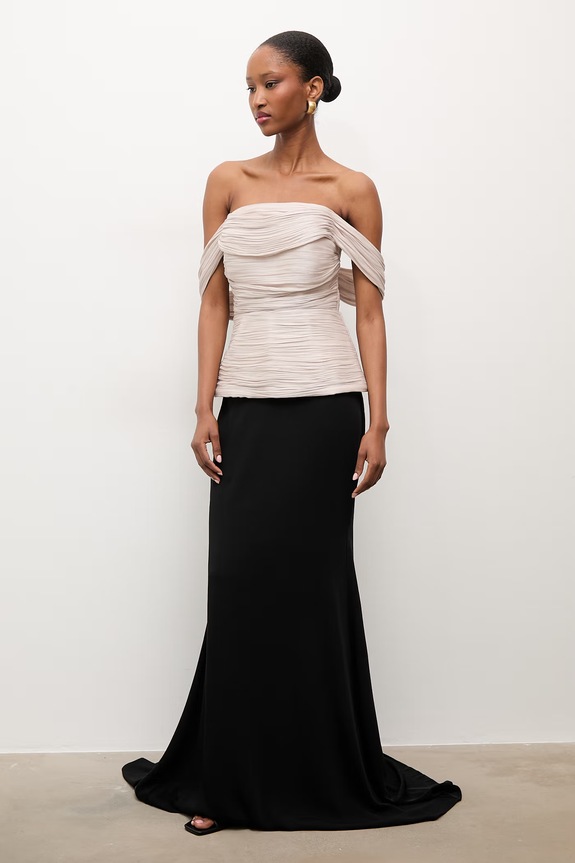 Answear.LAB sukienka rozkloszowana AB0973 czarny WS26