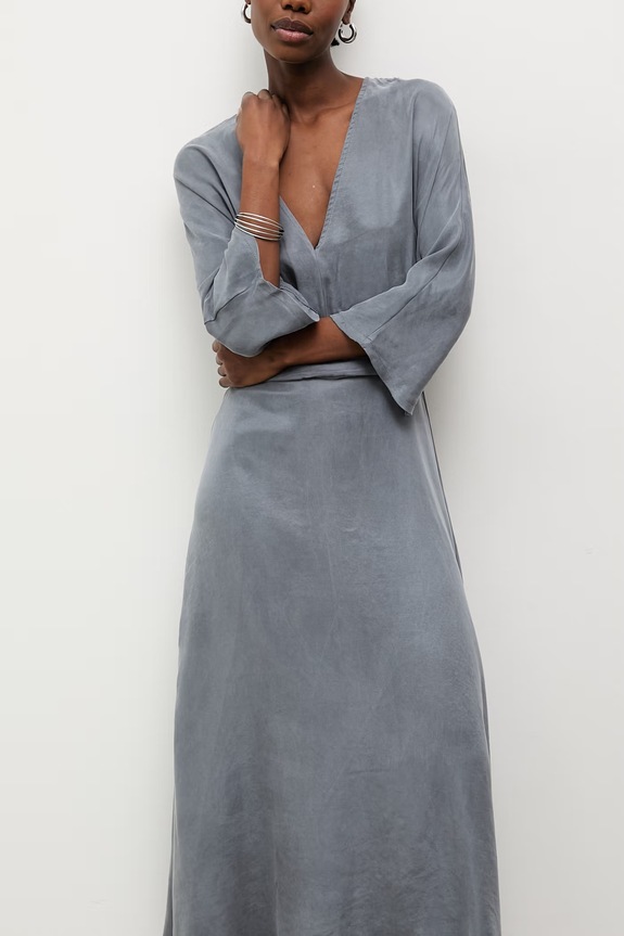 Answear.LAB φόρεμα από lyocell 95103.iak μπλε WS26