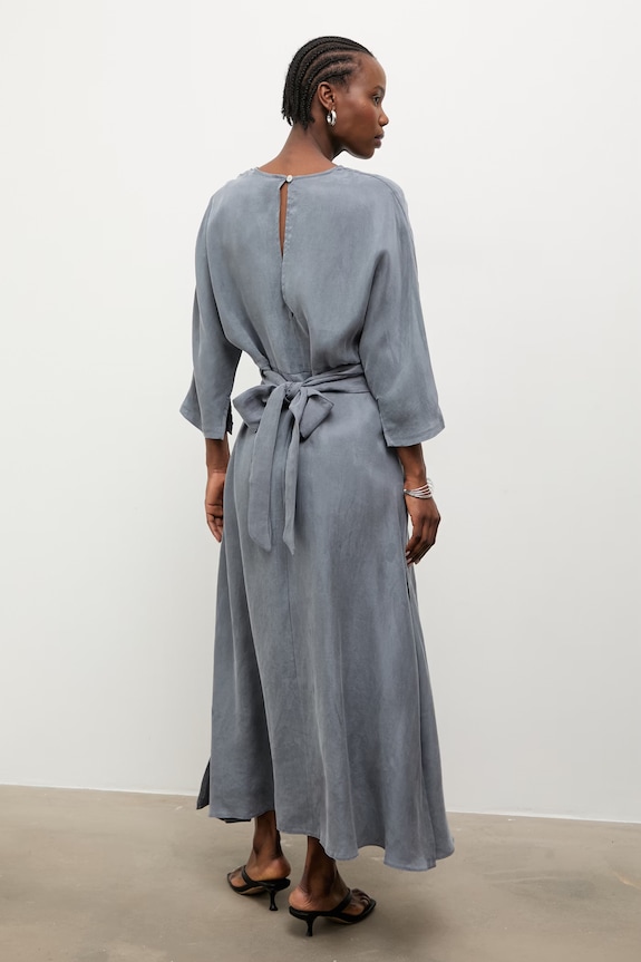 Ρούχα Answear.LAB φόρεμα από lyocell 95103.iak μπλε