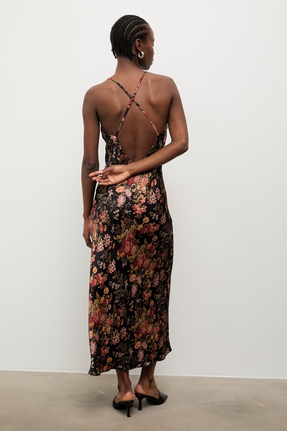 Ρούχα Answear.LAB φόρεμα από βισκόζη 95073.iak μαύρο