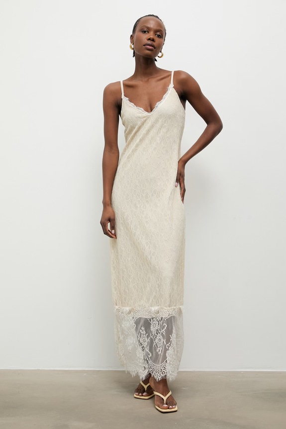 Answear.LAB φόρεμα lingerie μπεζ 56278.iak