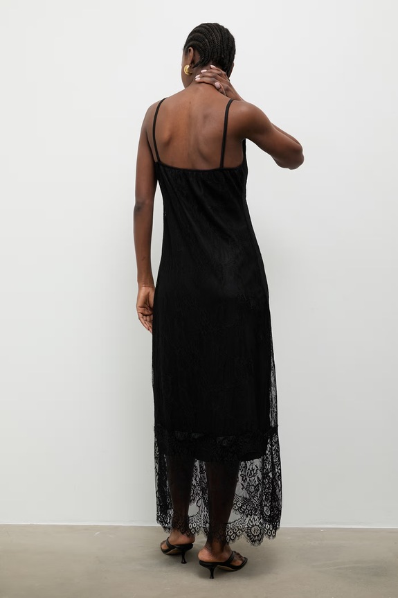 Answear.LAB φόρεμα lingerie μαύρο 56278.iak