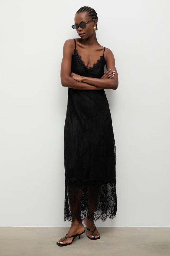 Answear.LAB φόρεμα lingerie 56278.iak μαύρο WS26