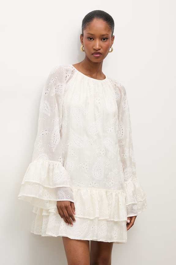 Answear.LAB sukienka babydoll z lyocellem beżowy 15960 (126106).fjk