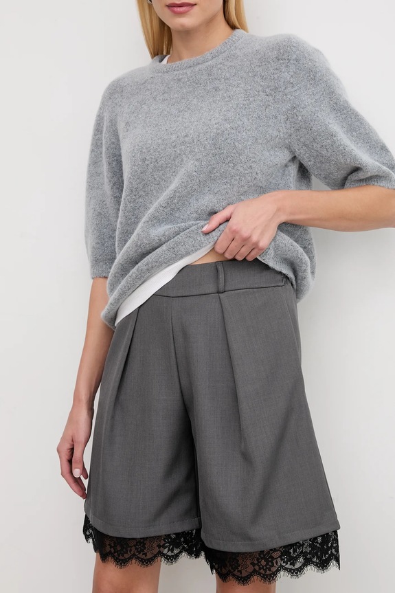Answear.LAB pantaloni scurti panza gri 55771.isr